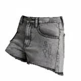 Acid washed denim shorts (3)