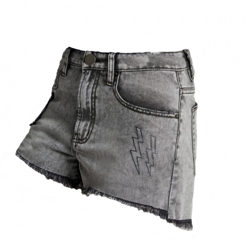 Acid washed denim shorts (3)