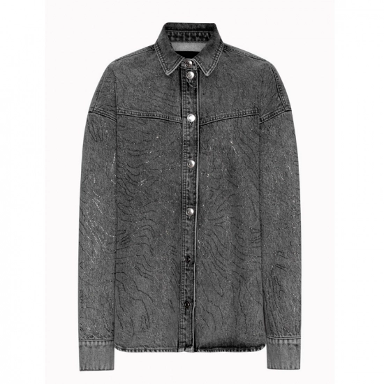 All rhinestones Women's Denim Shirt All rhinestones Women's Denim Shirt