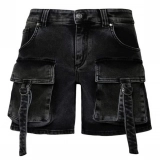 Cargo denim short  strapping
