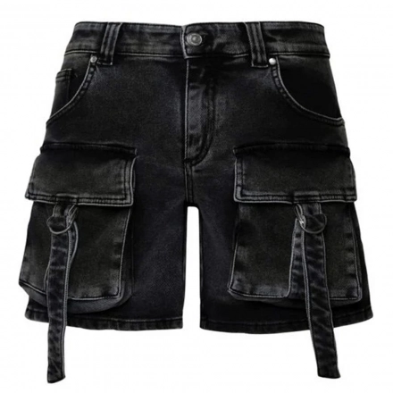 Cargo denim short  strapping