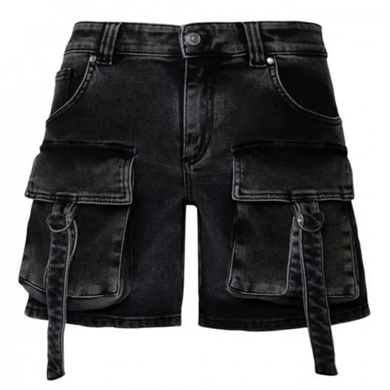 Cargo denim short  strapping