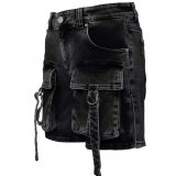 Cargo denim short  strapping (2)