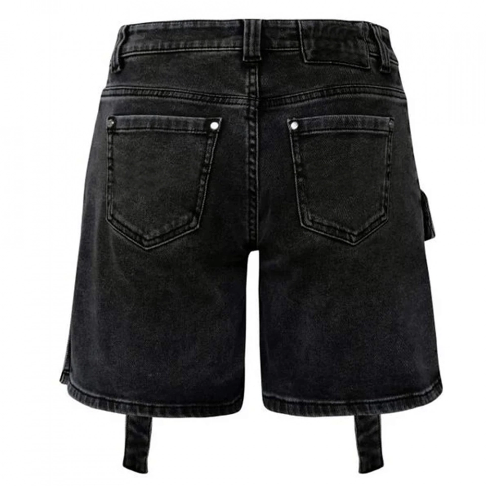 Cargo denim short  strapping (3)