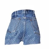 Classic denim shorts + rhinestones (2)