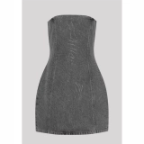 Denim dress-All rhinestones