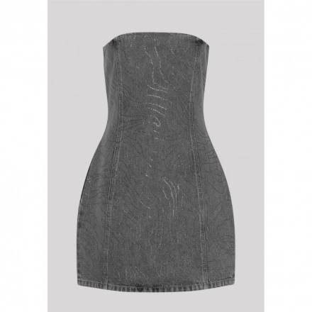 Denim dress-All rhinestones