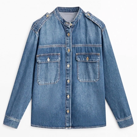 Denim Shirt-cotton denim Denim Shirt-cotton denim