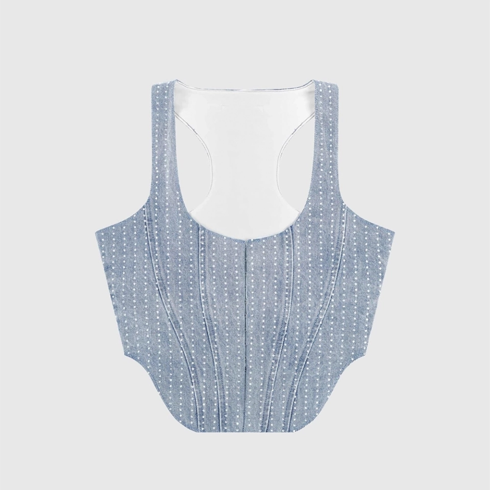 Denim Top's + All rhinestones (3)