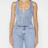 Denim Top's + All rhinestones (4)
