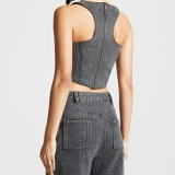 Denim Top's + All rhinestones (5)