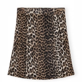 Digital print leopard print skirt