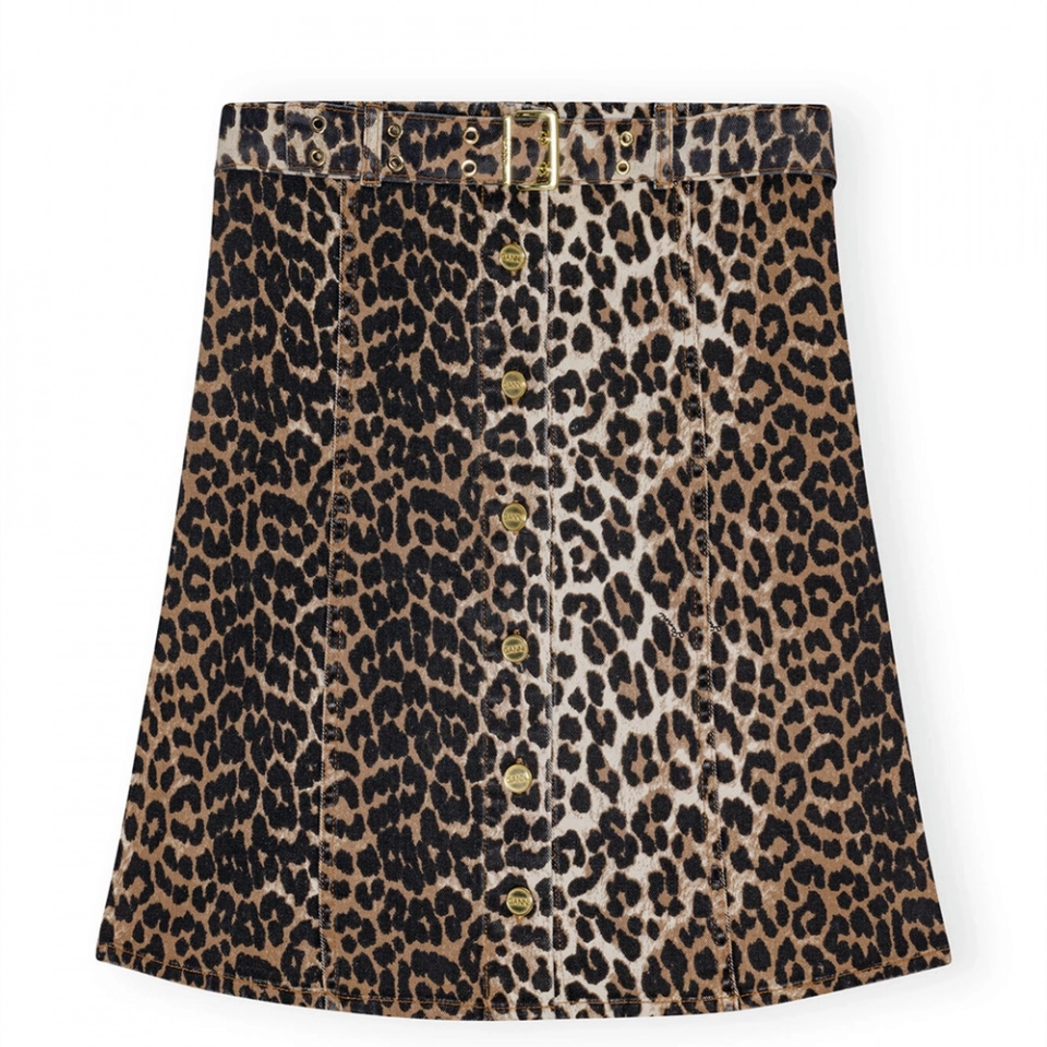 Digital print leopard print skirt (2)