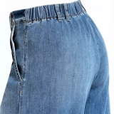 Elastic-waistband loose FIT jeans (2)