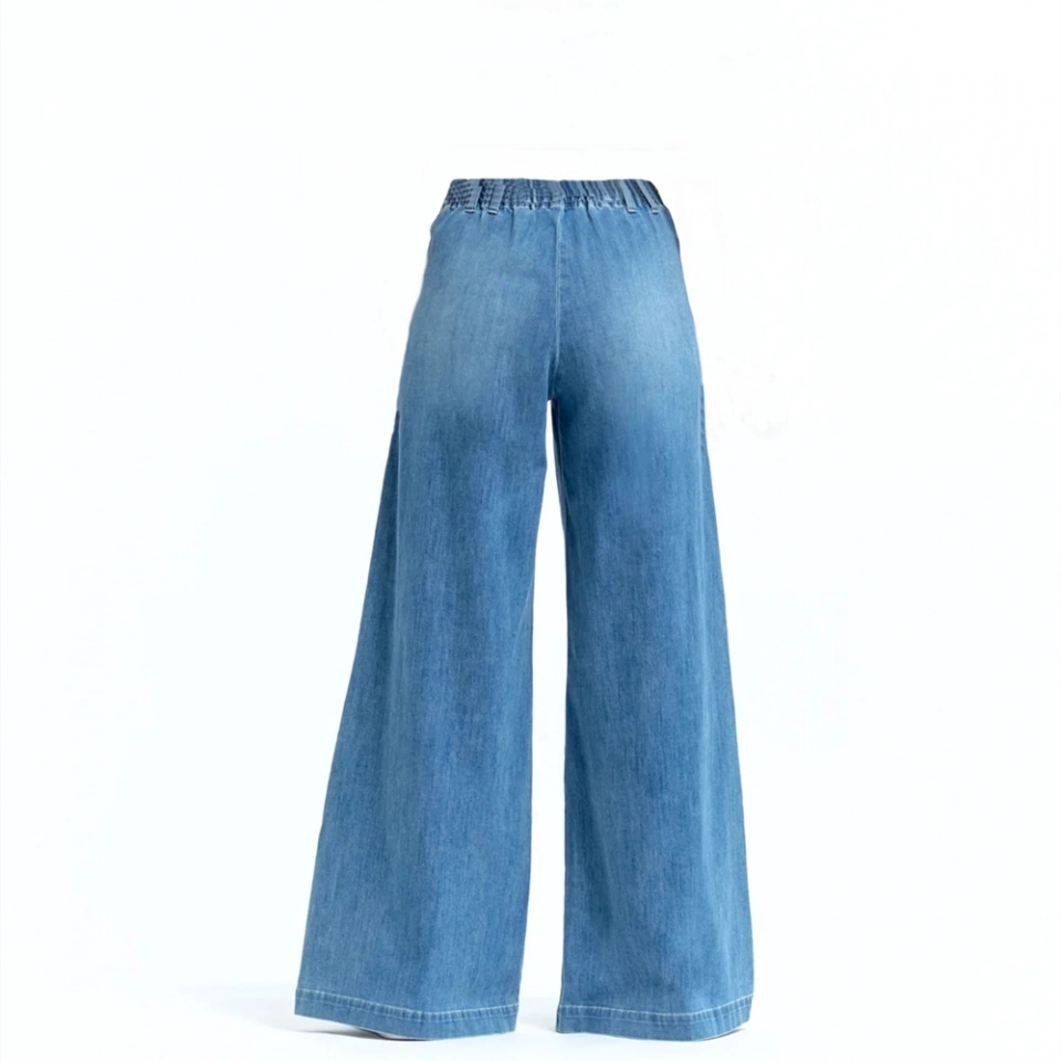 Elastic-waistband loose FIT jeans (3)