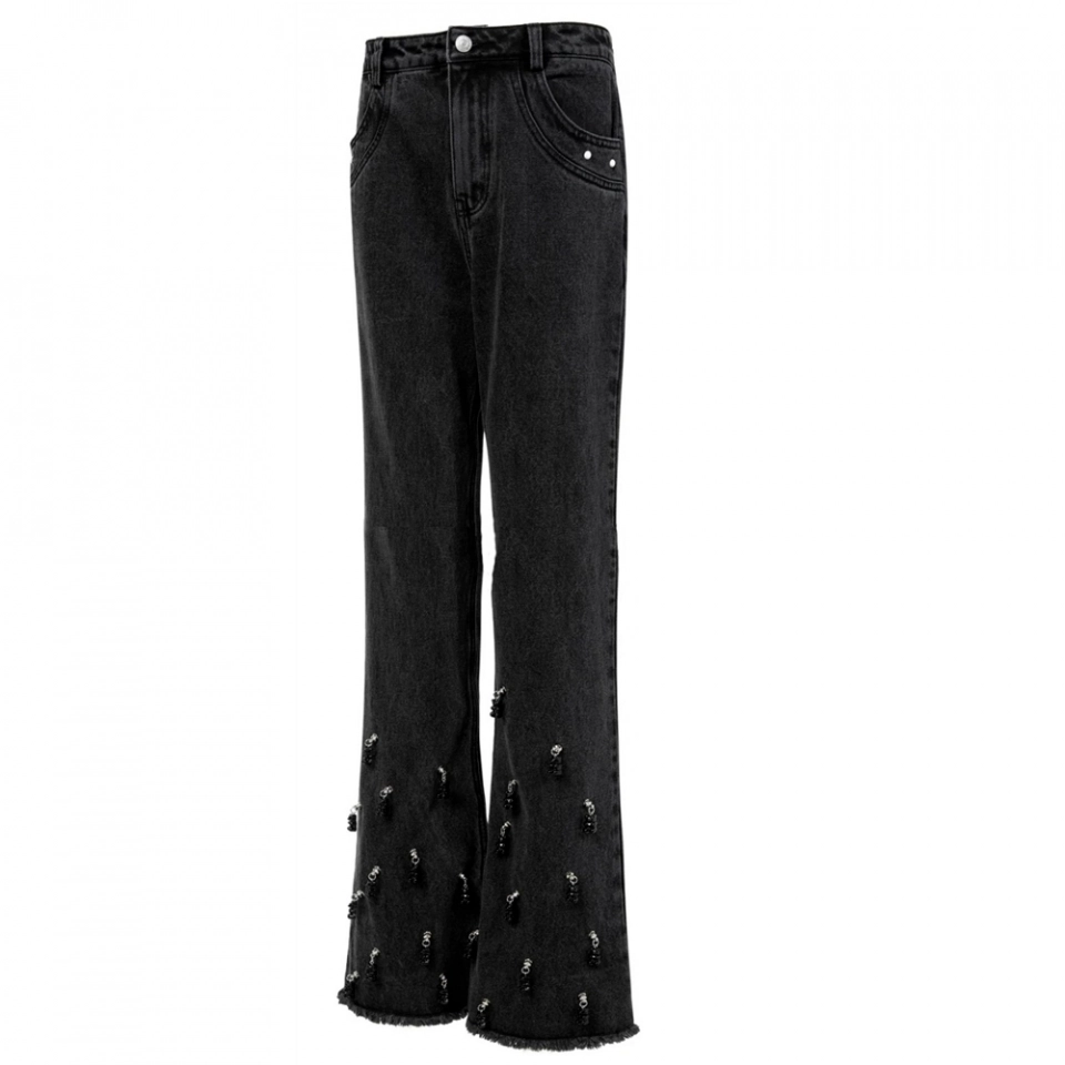 Women's Embellished beaded denim Jeans