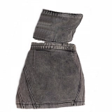 Fashion acid dye + zipper fashion TOP'S