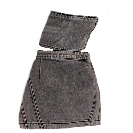 Fashion acid dye + zipper fashion TOP'S