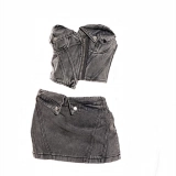 Fashion acid dye + zipper fashion TOP'S (2)