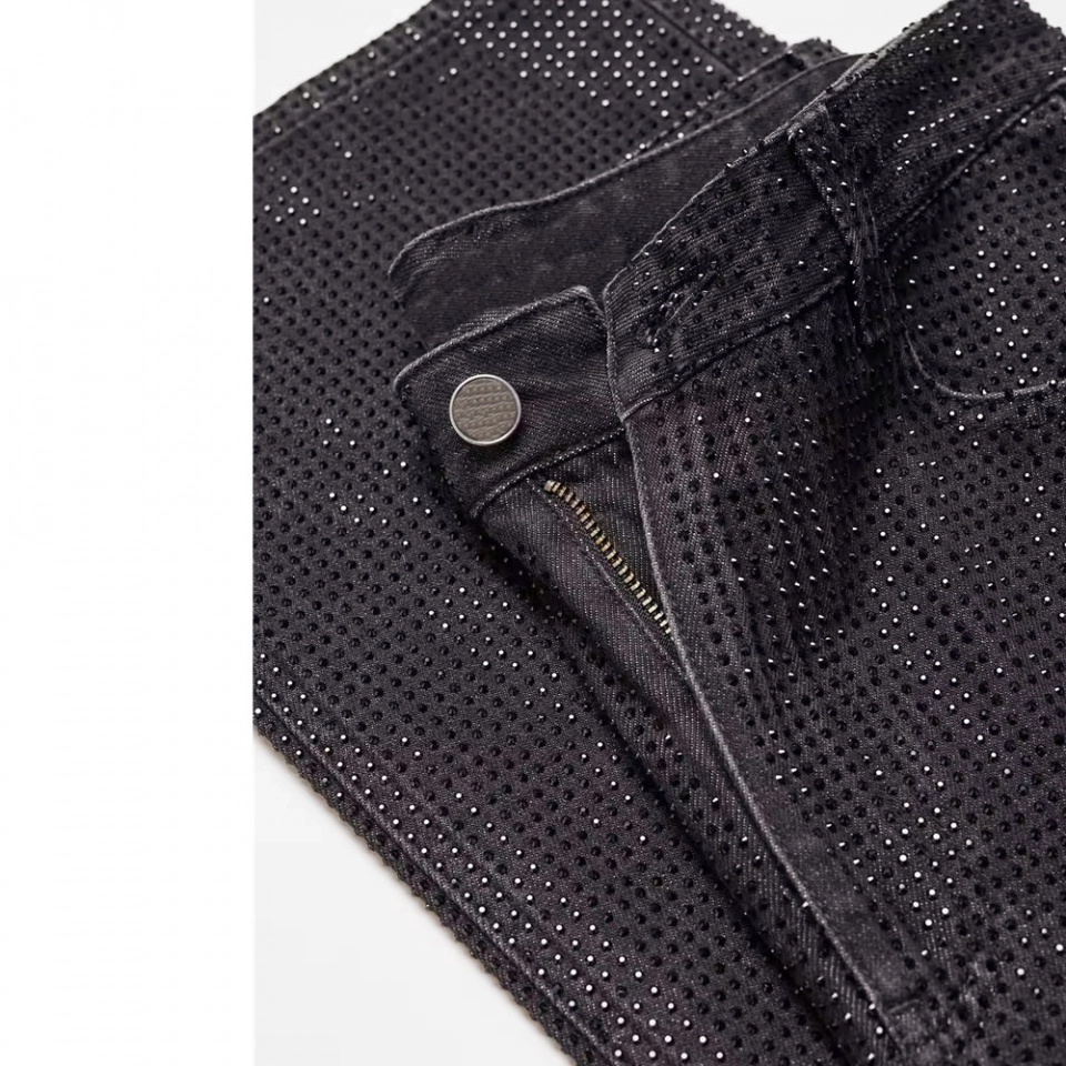 Full of rhinestones for Women's Jeans (2)