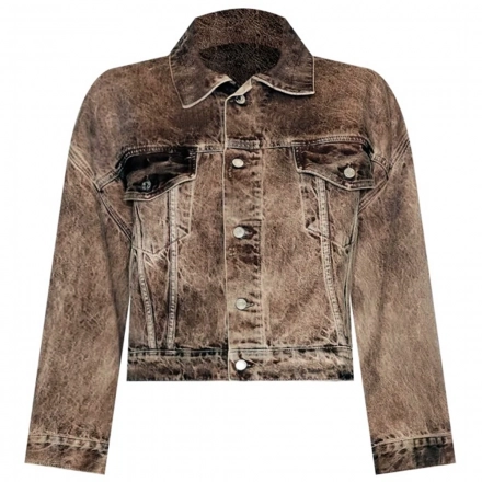 Heavy acid wash + tie dye denim jacket