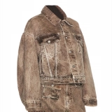 Heavy acid wash + tie dye denim jacket (2)