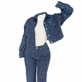 Jacquard denim jacket + full body glitter (2)