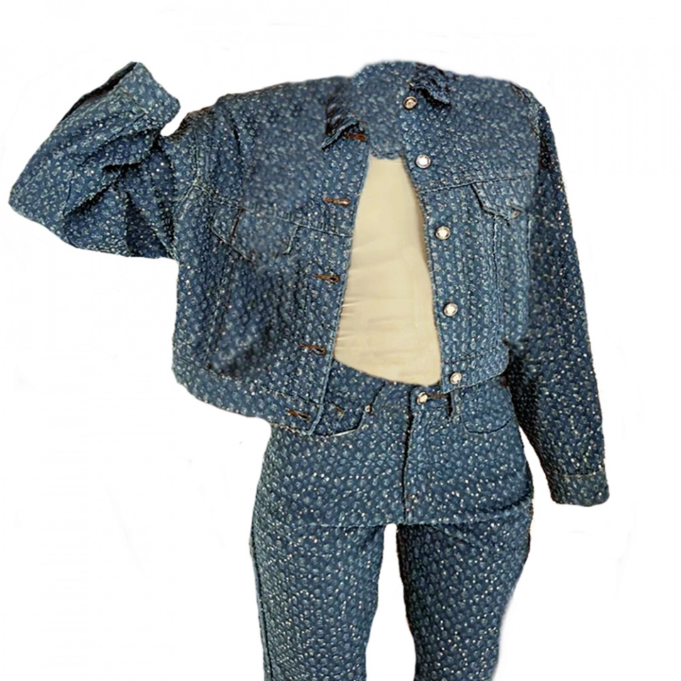 Jacquard denim jacket + full body glitter (3)