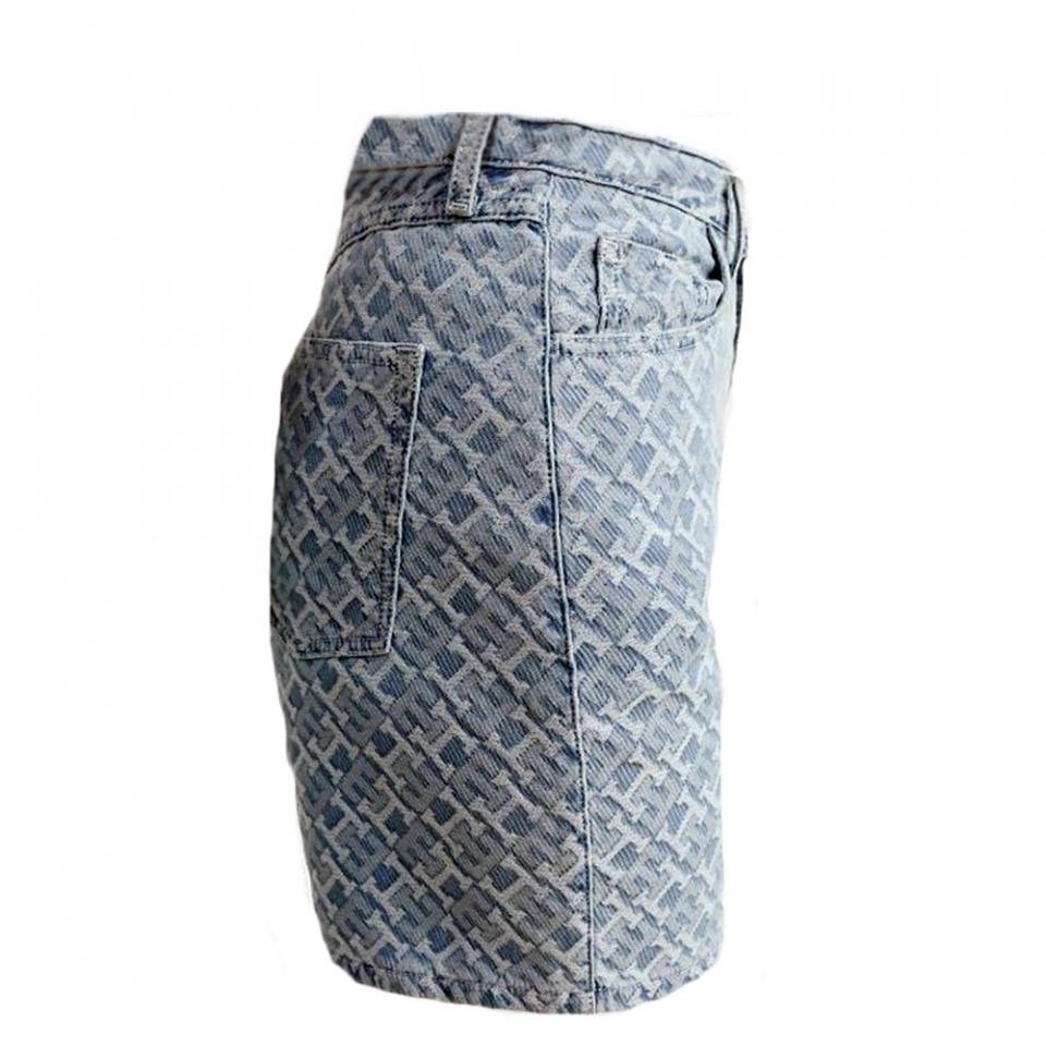 Jacquard denim shorts (2)