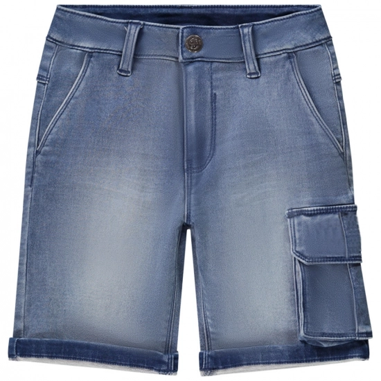 Kids Cargo Short Stretch Denim