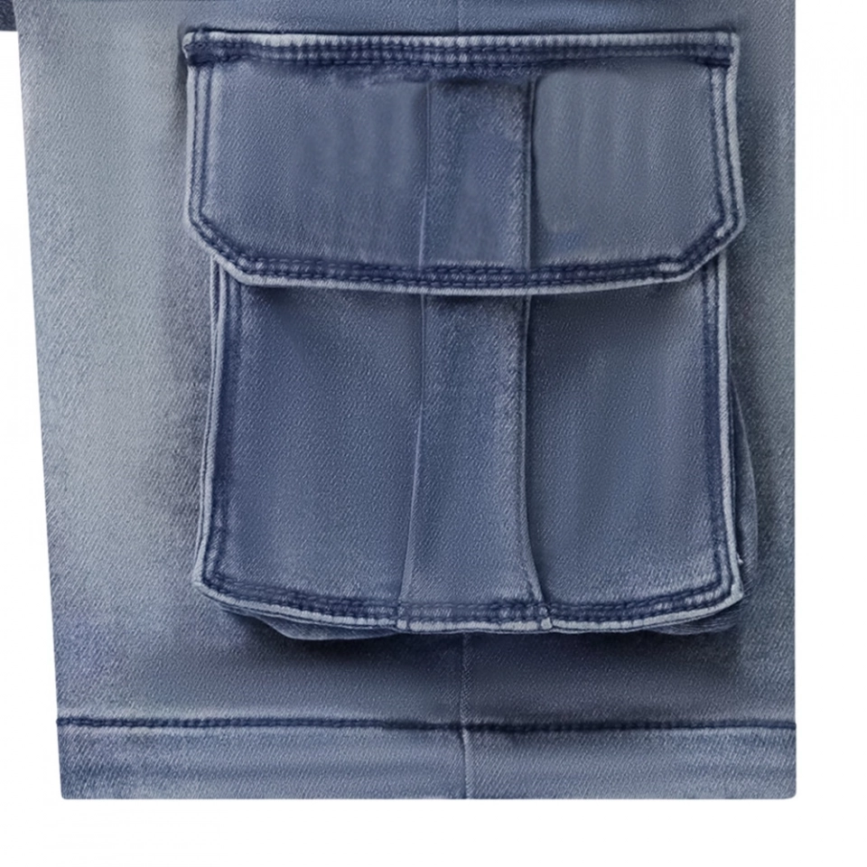 Kids Cargo Short Stretch Denim (3)