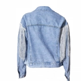 Ladies Denim Jacket-Rhinestone fringe decoration (4)