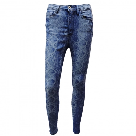 Laser print for women's stretch Jeans