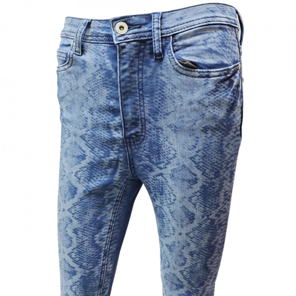 Laser print for women's stretch Jeans (3)
