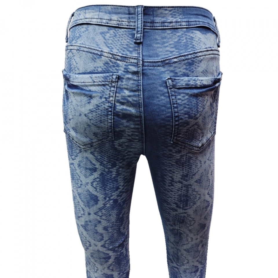 Laser print for women's stretch Jeans (4)