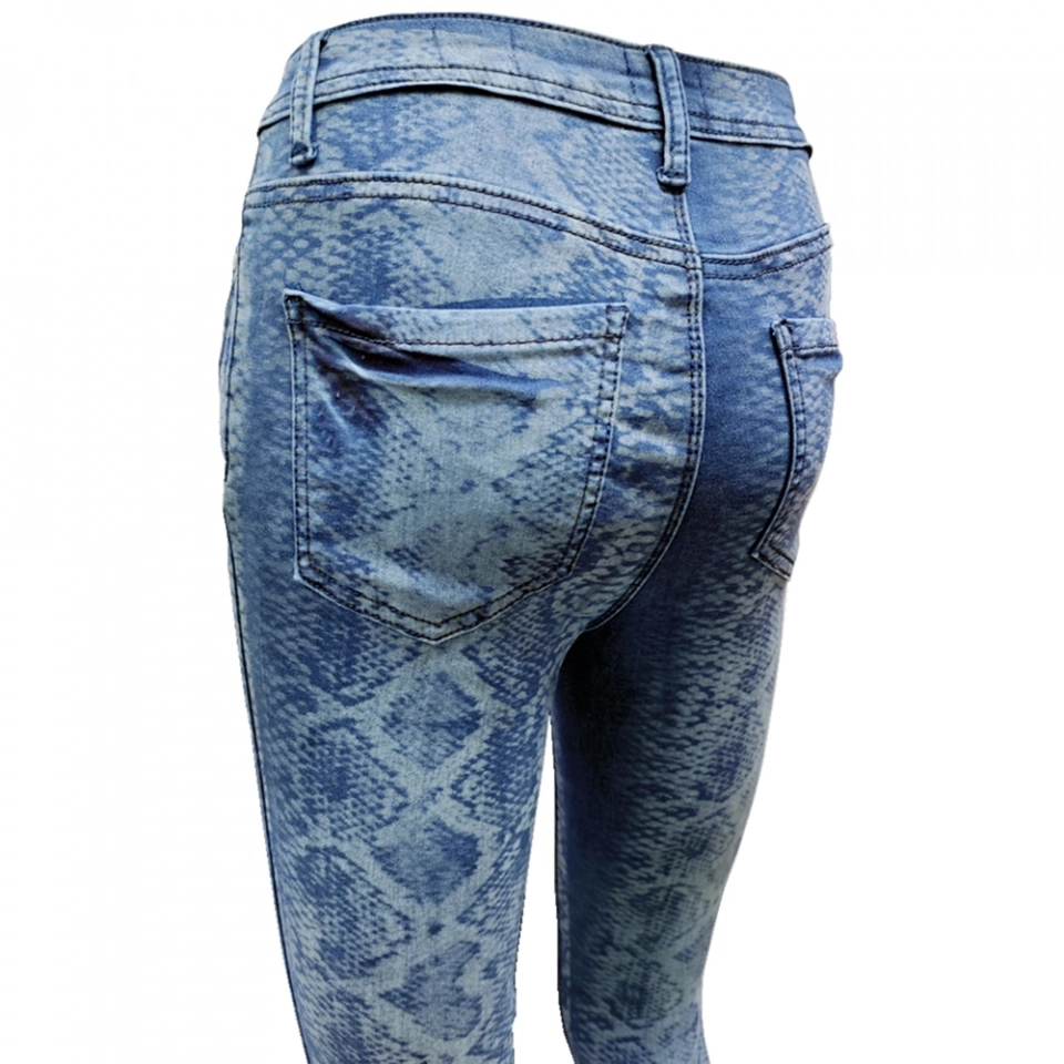 Laser print for women's stretch Jeans (5)