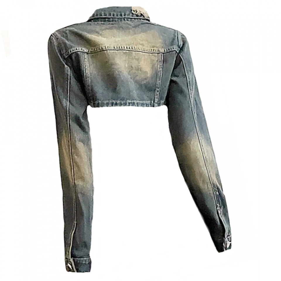 Long sleeve short denim jacket (3)