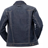 Men's Denim Jacket-Color contrast zipper