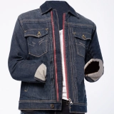 Men's Denim Jacket-Color contrast zipper (3)
