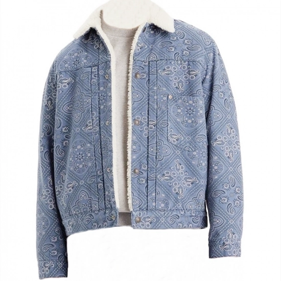 Men's Denim Jacket-Lamb lining
