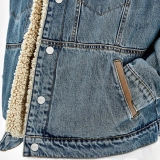 Men's denim Jacket +lambskin (4)