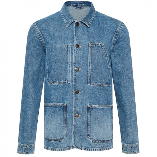 Men's Denim Jacket-Long Men's Denim Jacket-Long