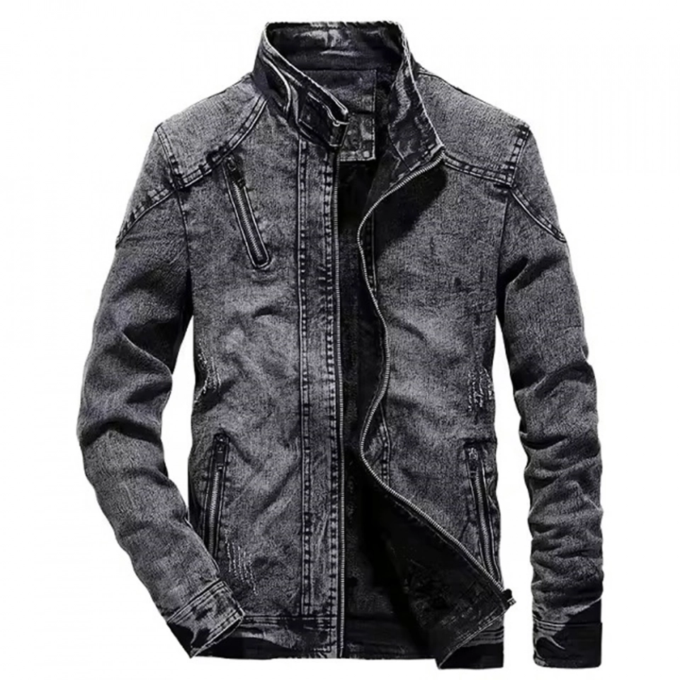 Men's Denim Jacket-Long