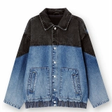Men's Denim Jacket-Patchwork jacket