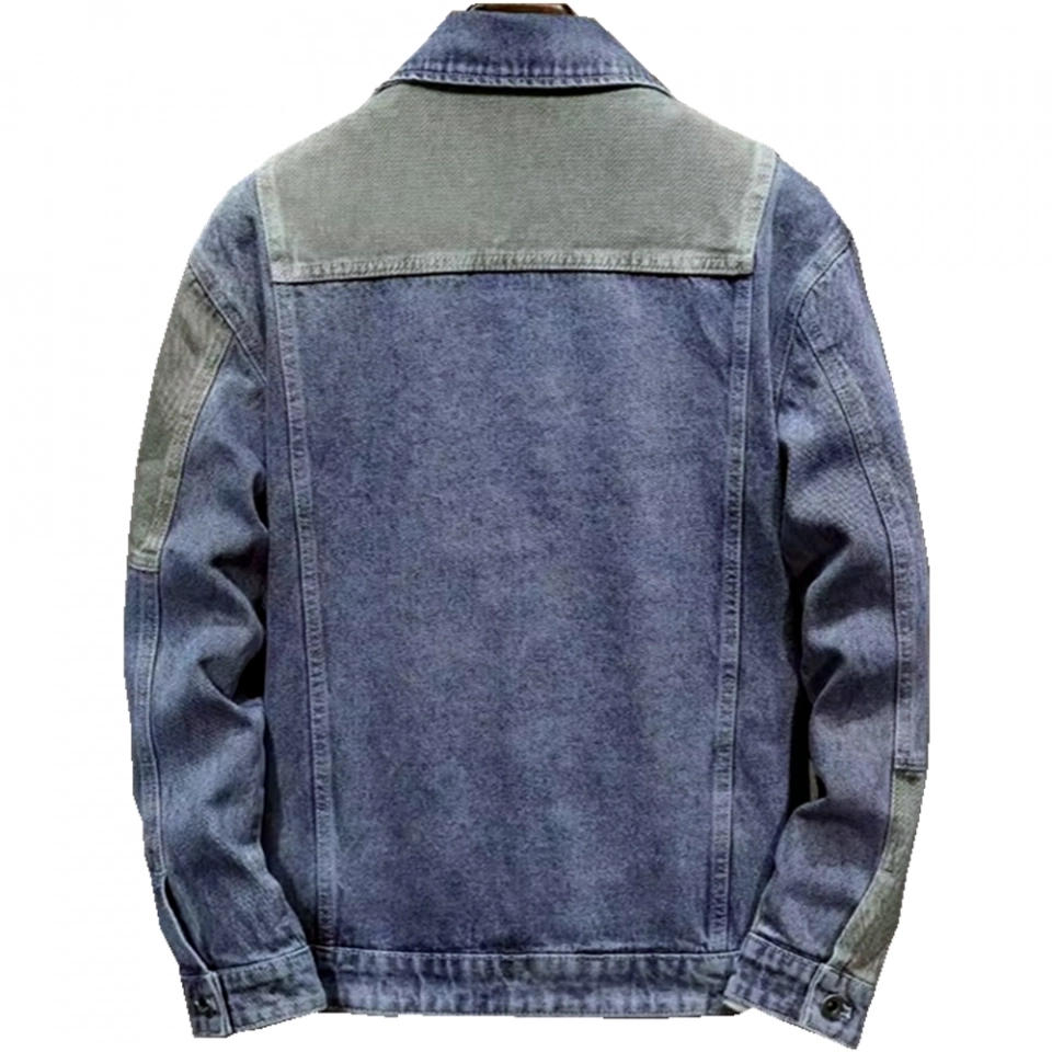 Men's Denim Jacket-Splice work (4)