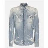 Men's denim shirt-pickling