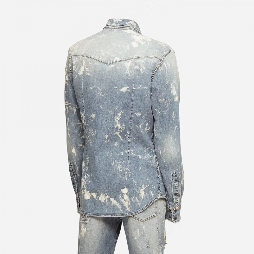 Men's denim shirt-pickling (2)