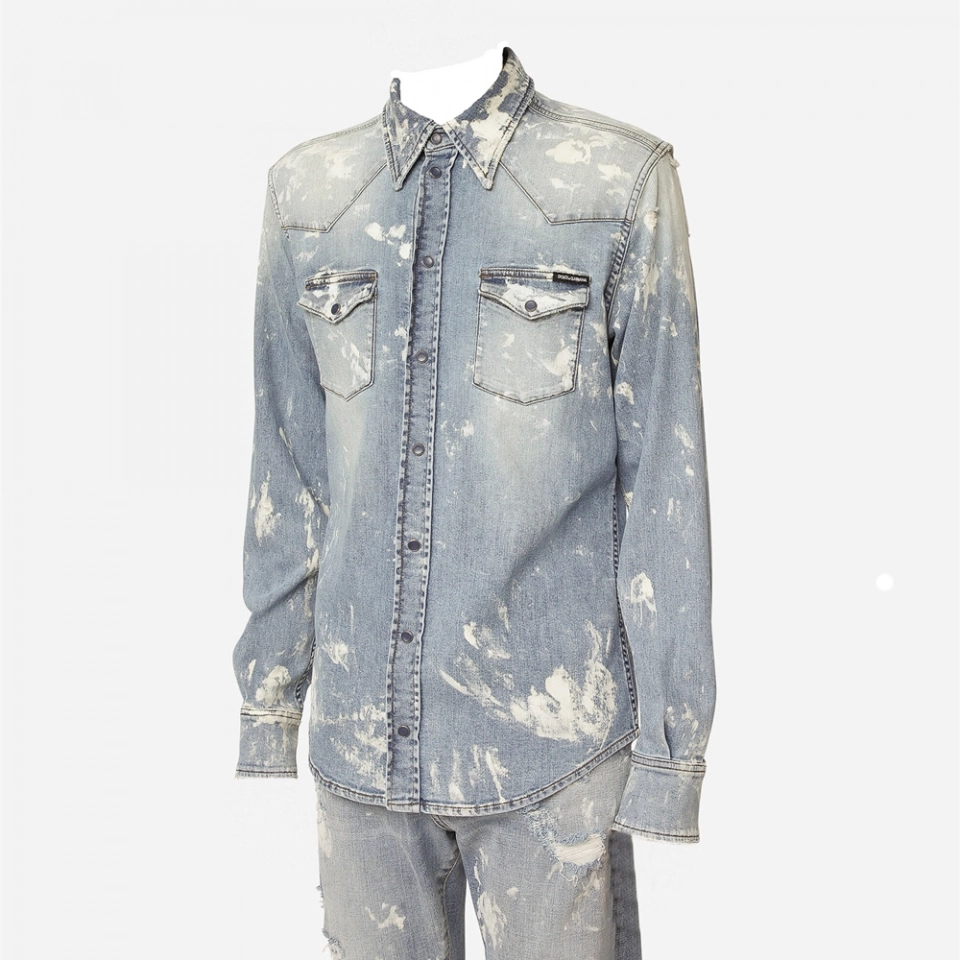 Men's denim shirt-pickling (3)