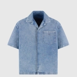 Men's Denim Shirt-Short sleeve