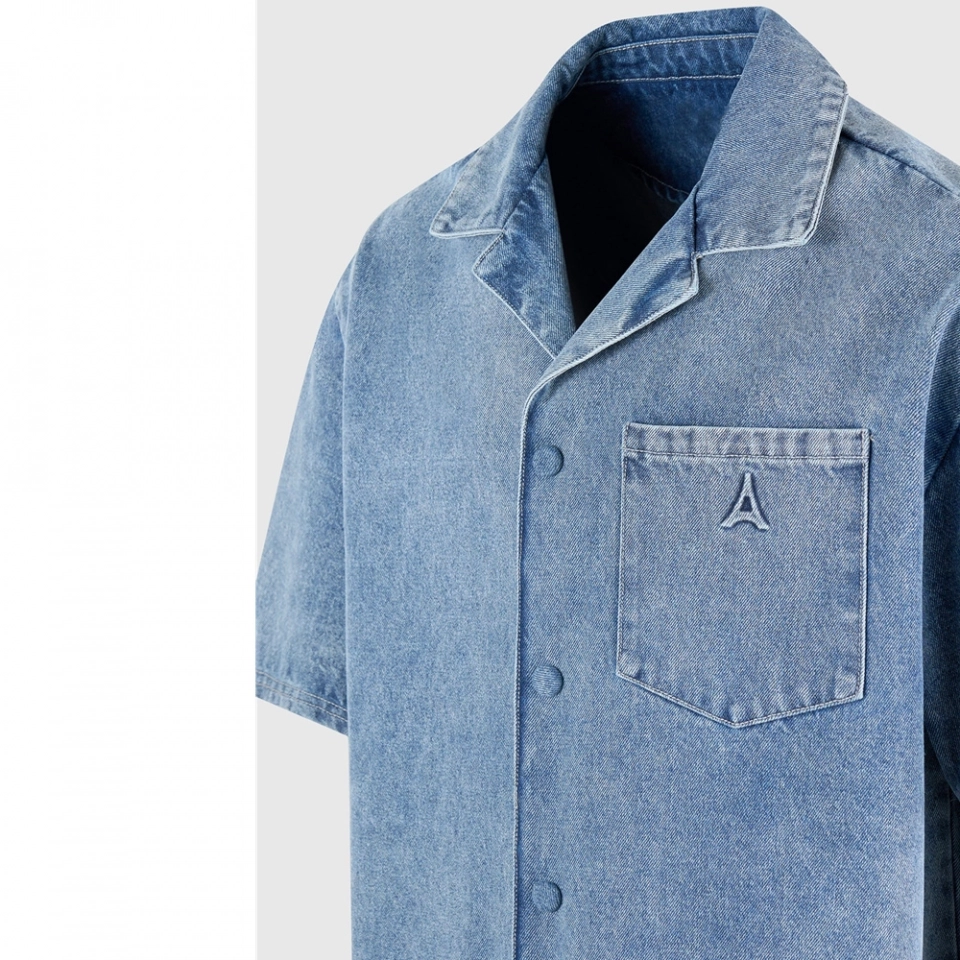 Men's Denim Shirt-Short sleeve (3)